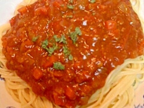 スパゲティトマトカレーソース